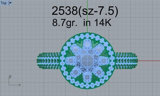 Flower Halo Branch Shank Ring 2538 3D print model 3D print model_4