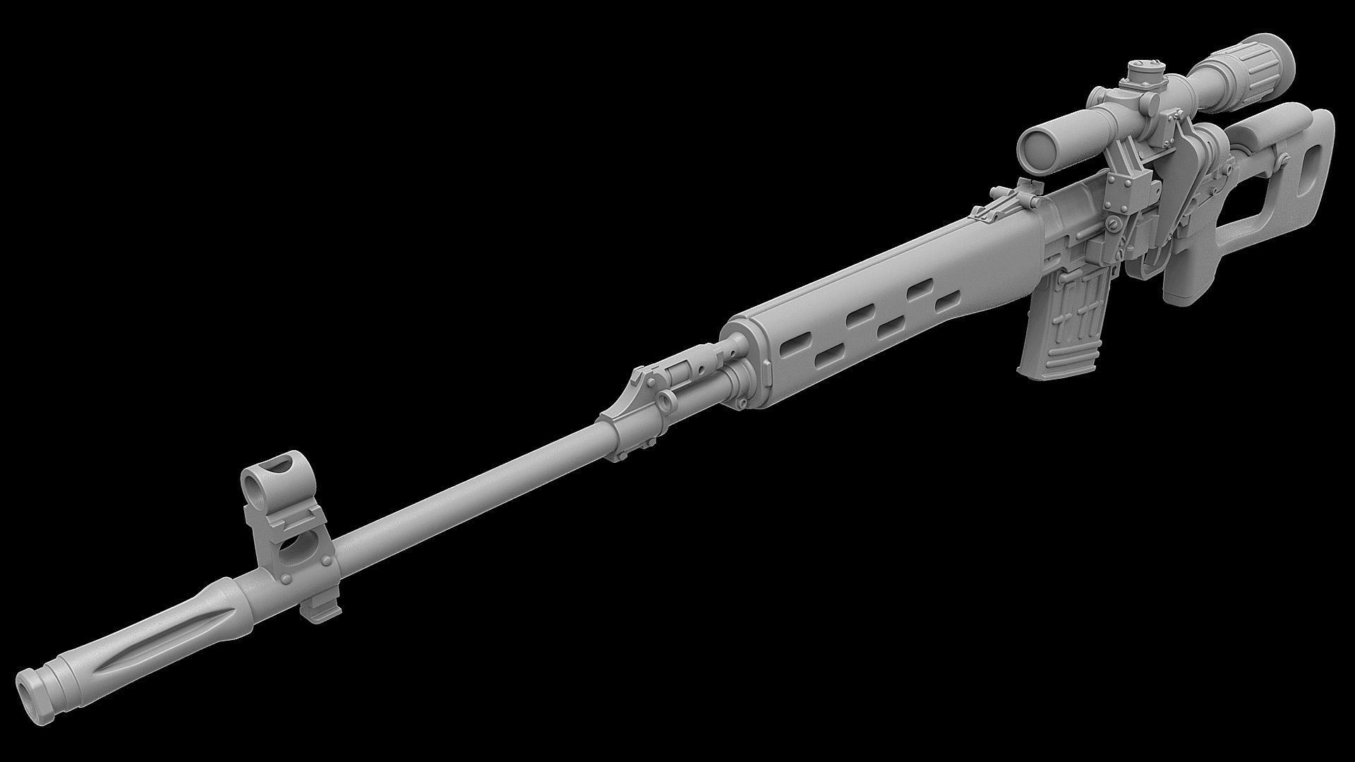 Dragunov SVD 3D model_8