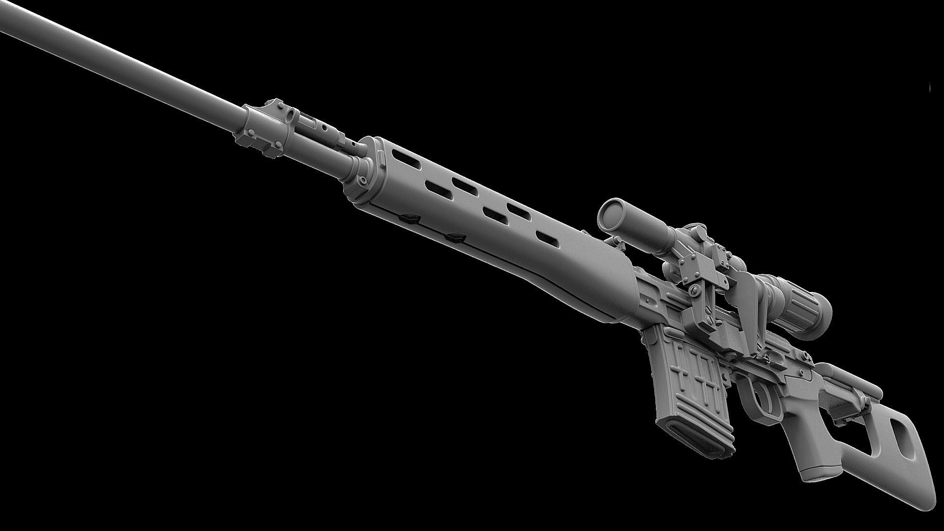 Dragunov SVD 3D model_9