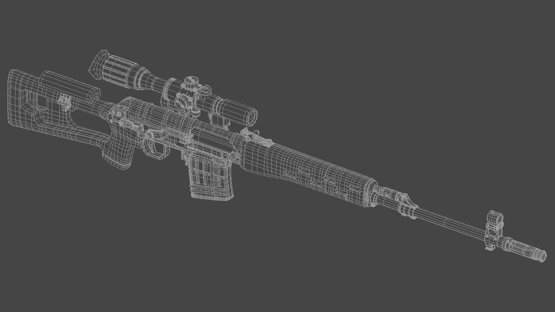Dragunov SVD 3D model_1