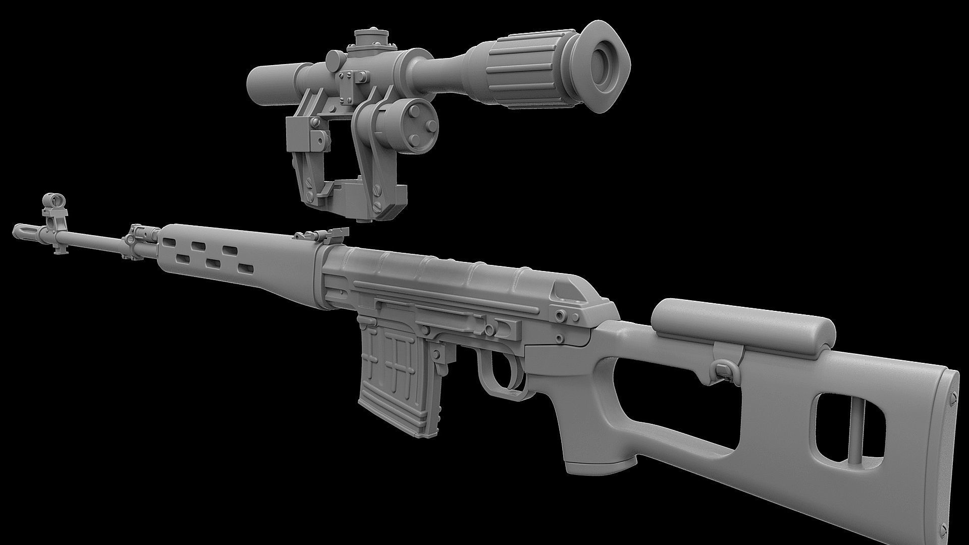 Dragunov SVD 3D model_12