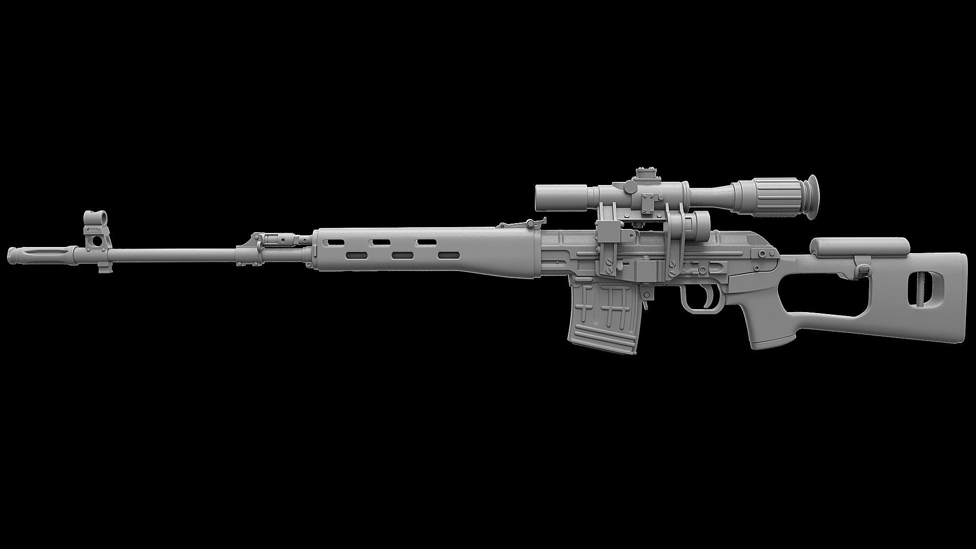 Dragunov SVD 3D model_3