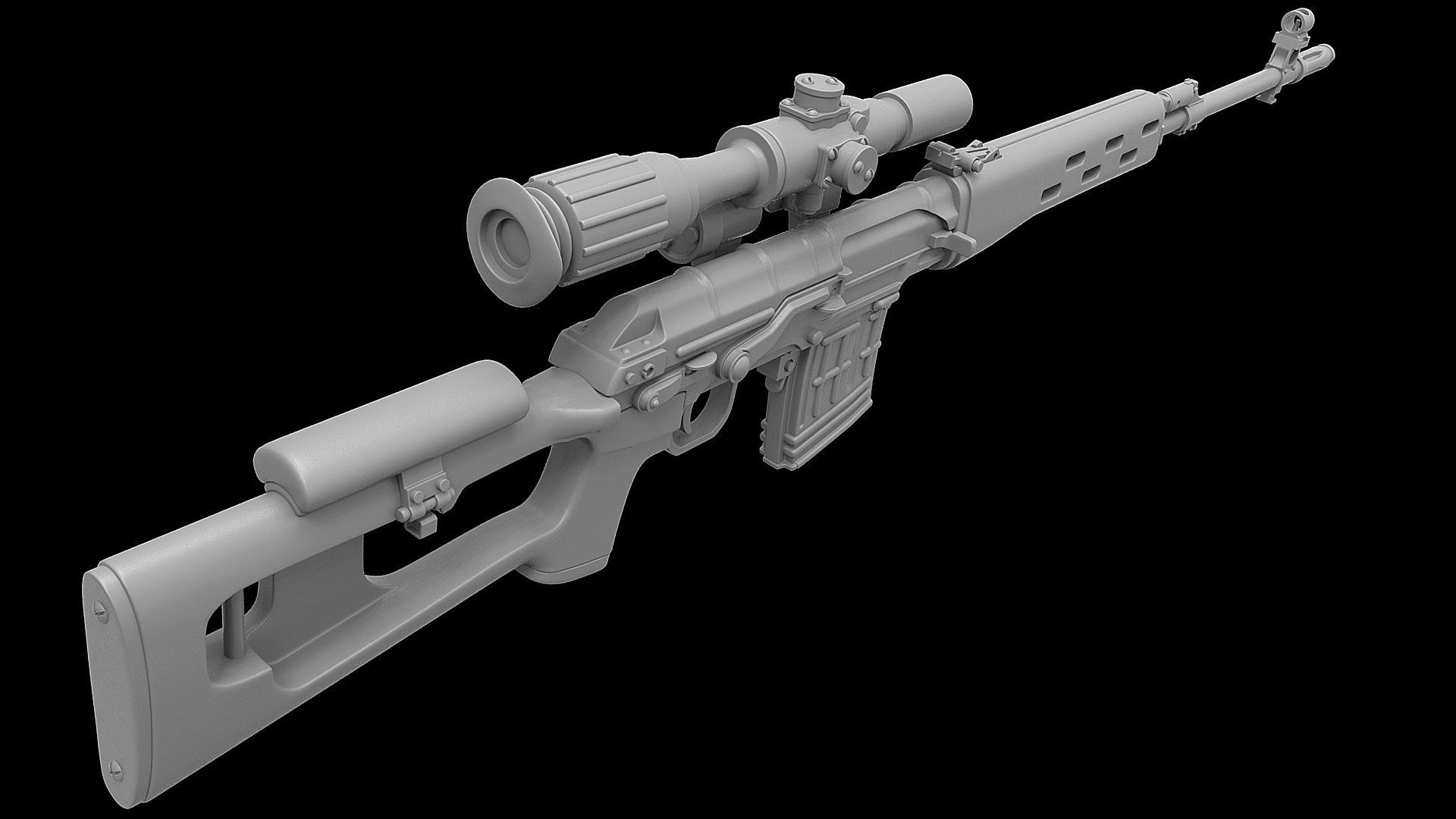 Dragunov SVD 3D model_5