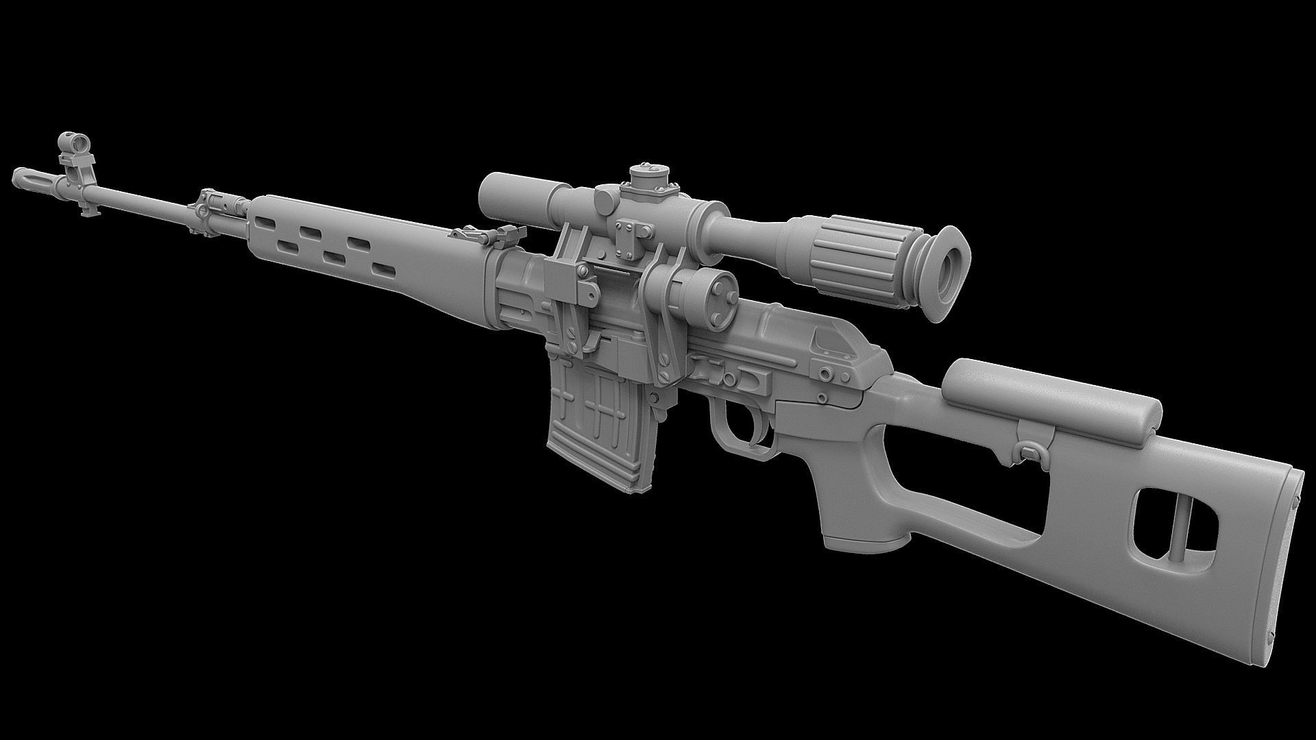Dragunov SVD 3D model_4