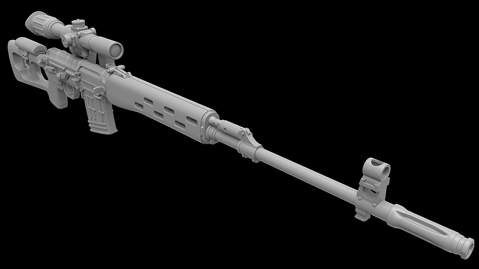 Dragunov SVD 3D model_7