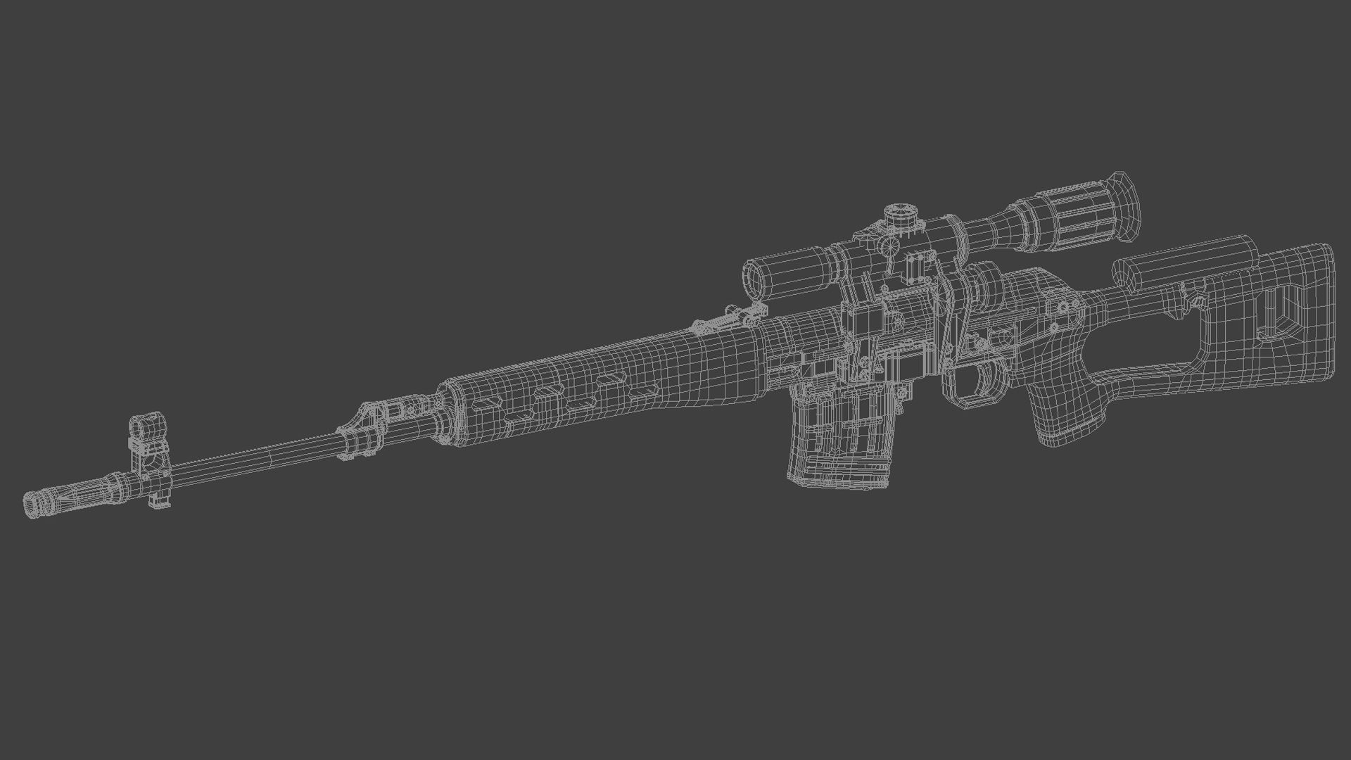 Dragunov SVD 3D model_2