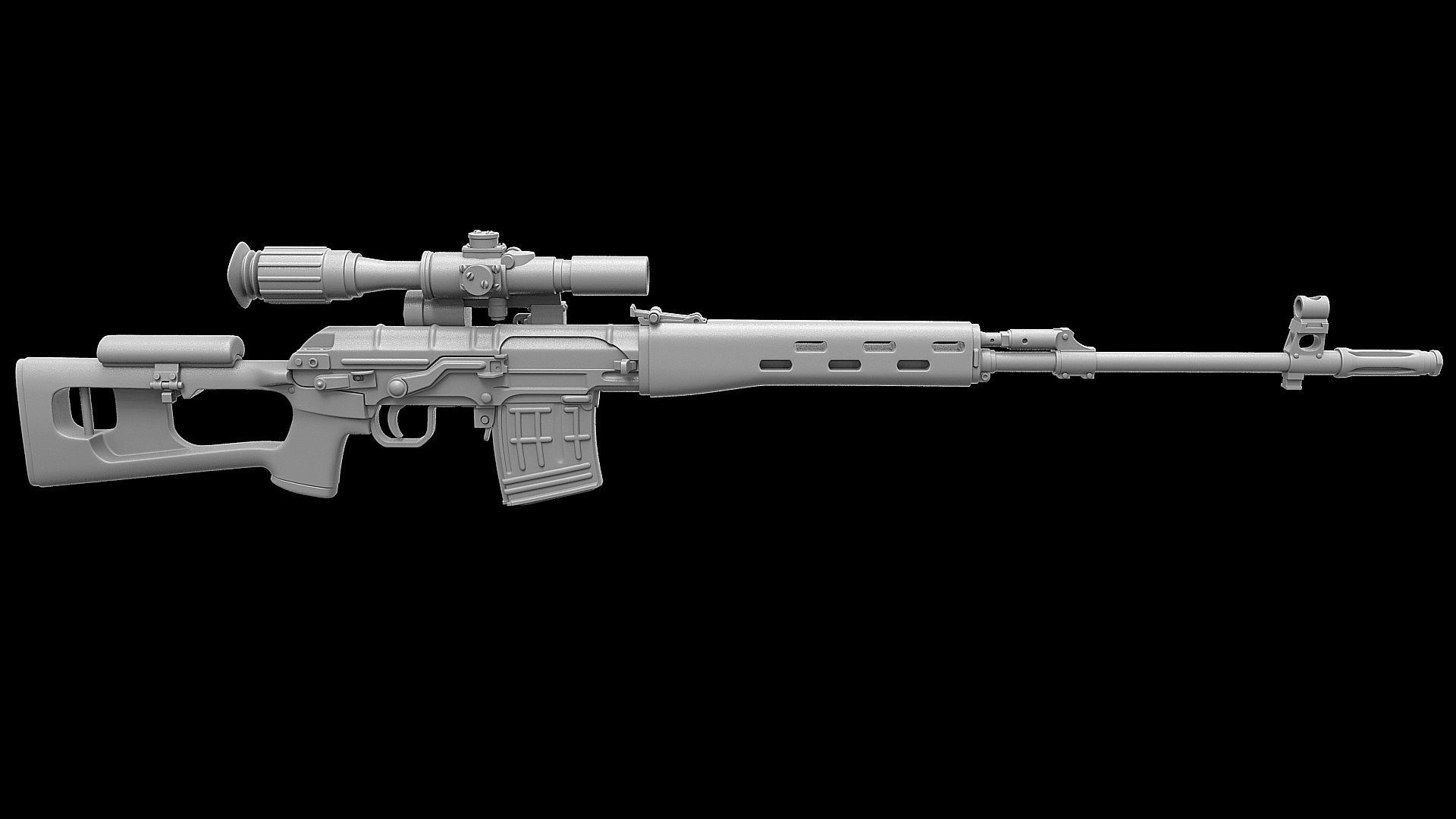 Dragunov SVD 3D model_6