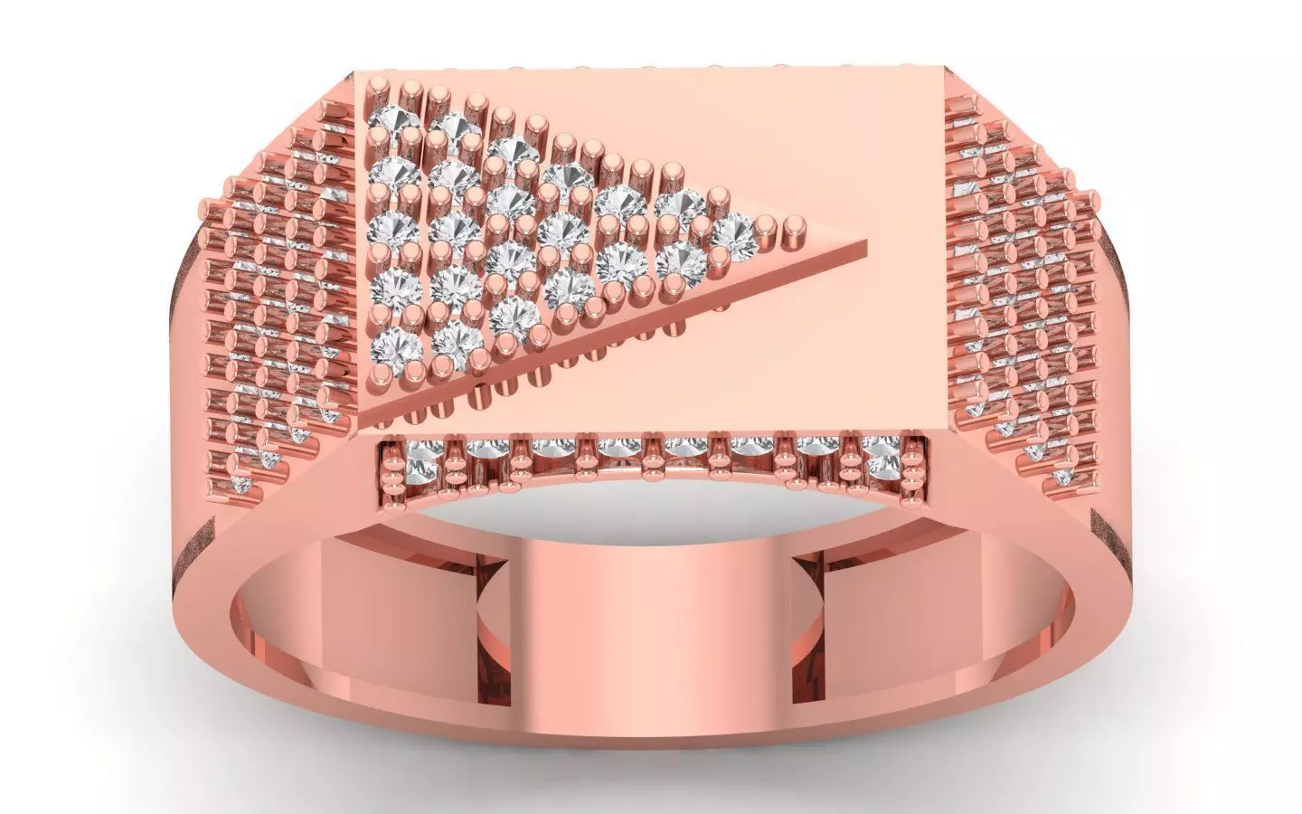 Solitaire Wedding Engagement Mens  Ring 3D print model_0