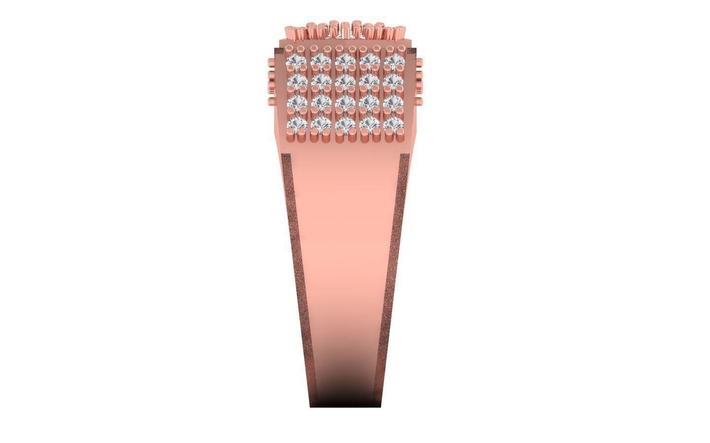 Solitaire Wedding Engagement Mens  Ring 3D print model_1