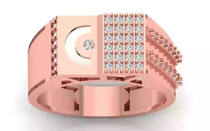 Solitaire Wedding Engagement Mens  Ring