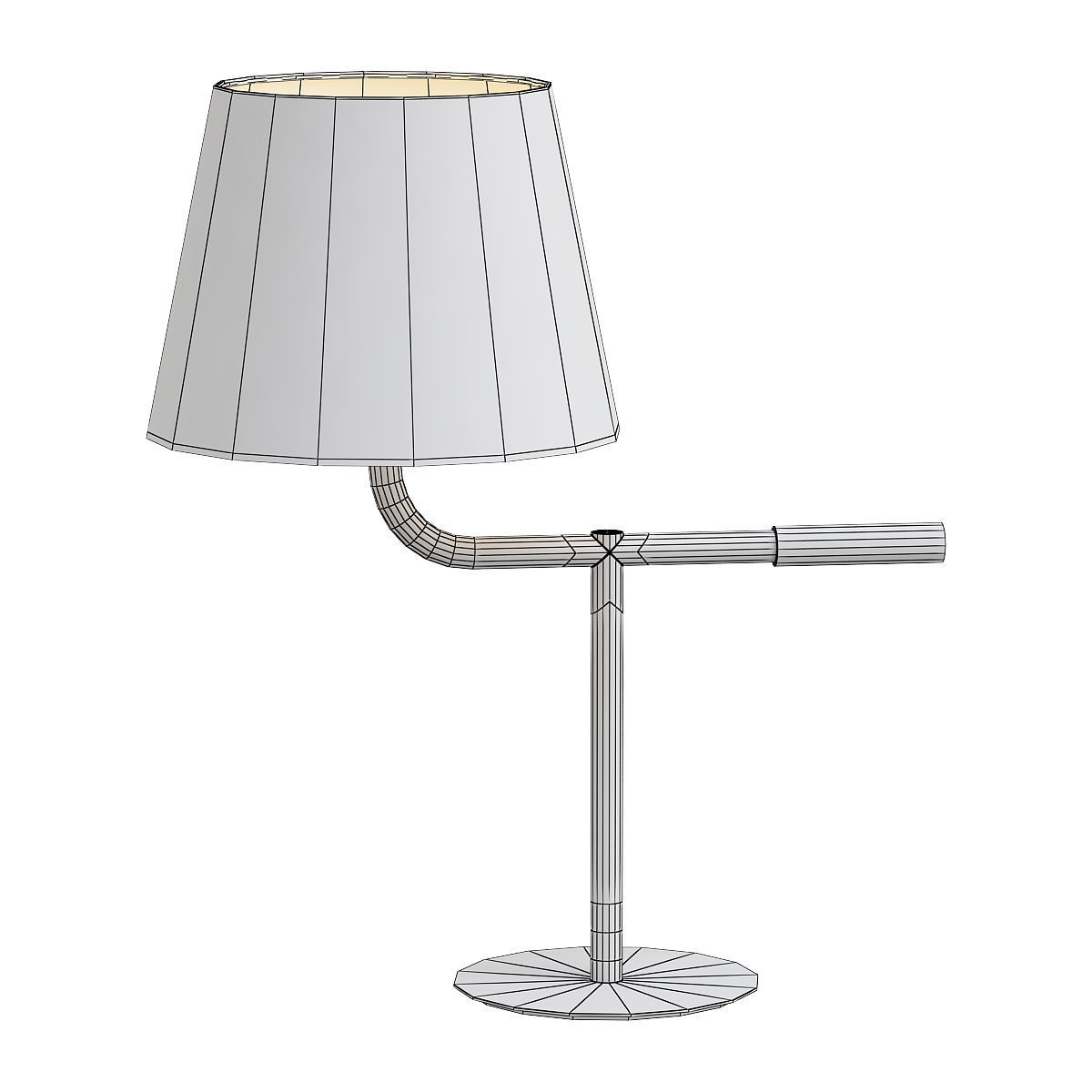 POINT table lamp with shade 3D model_1