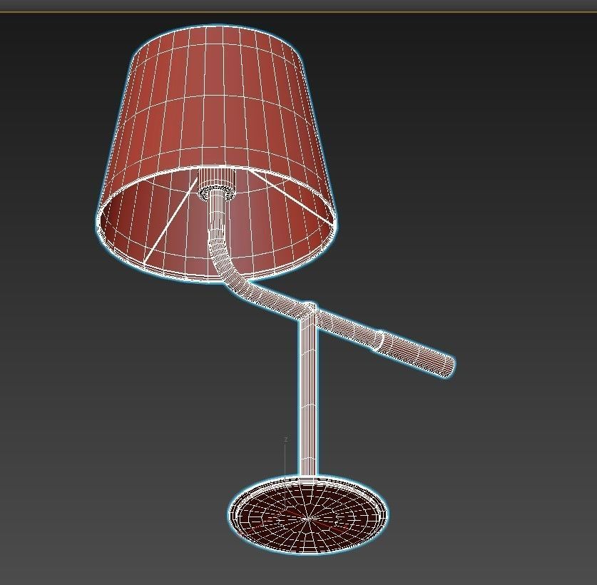 POINT table lamp with shade 3D model_3