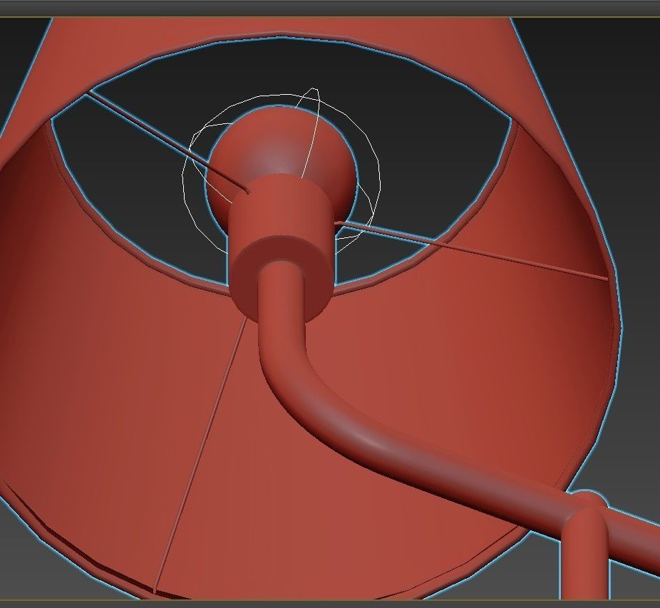 POINT table lamp with shade 3D model_4