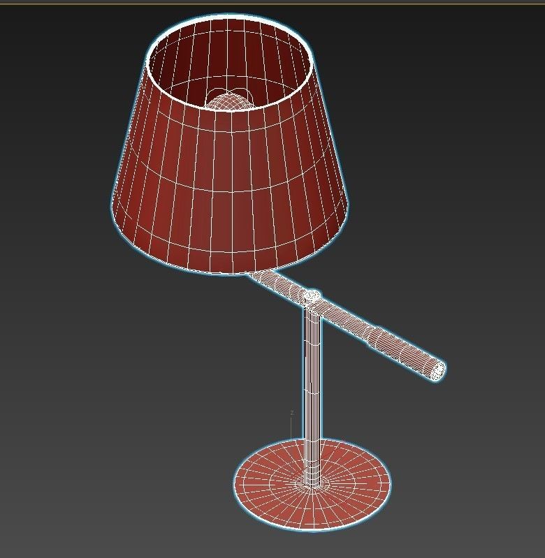 POINT table lamp with shade 3D model_2