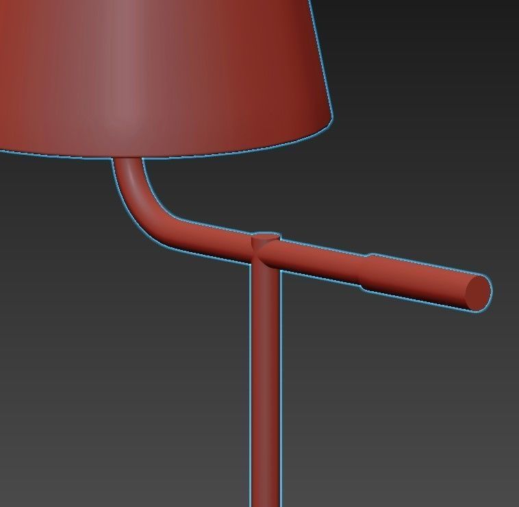 POINT table lamp with shade 3D model_5