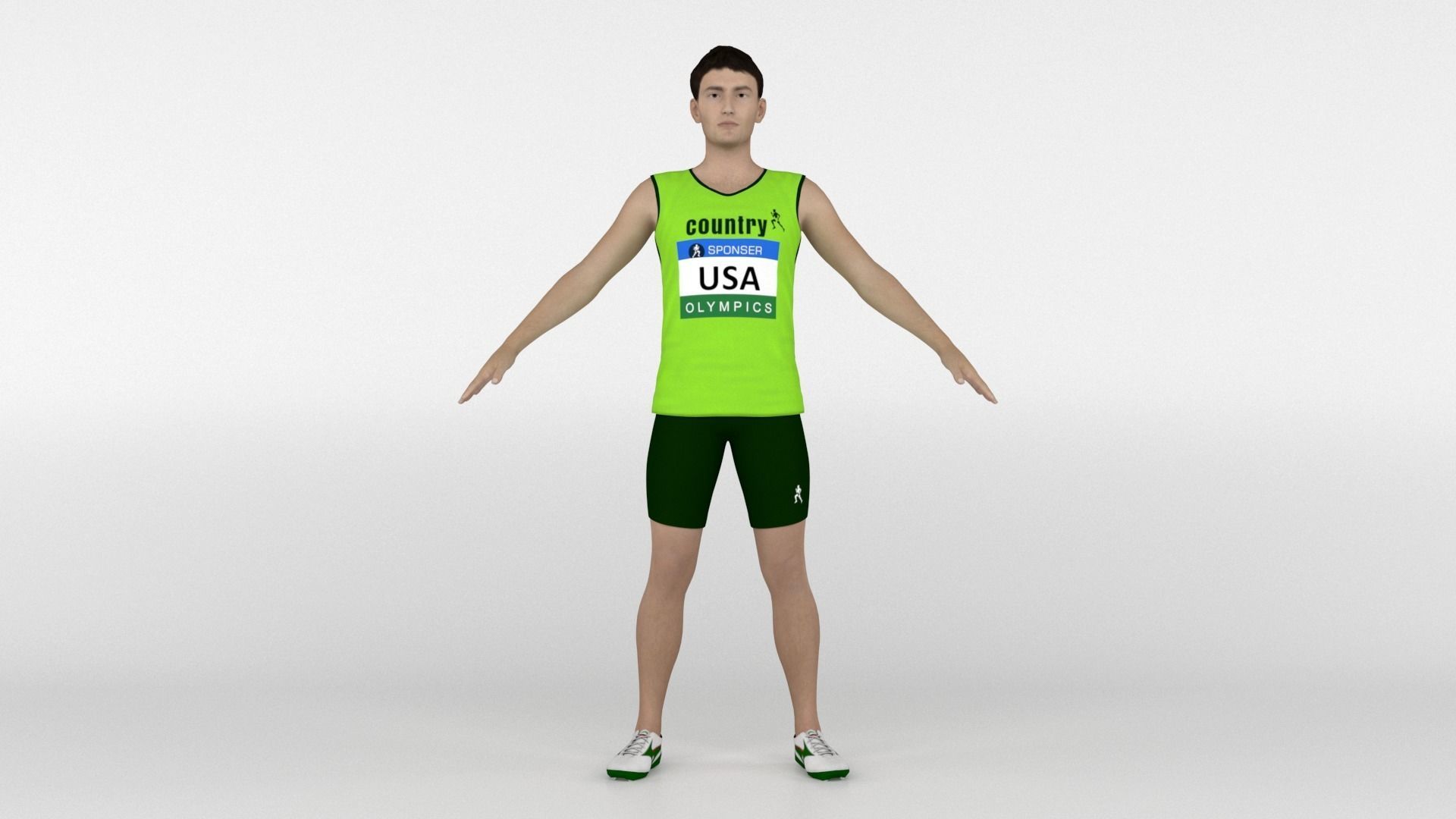 Athlete Runner 05 3D model_6