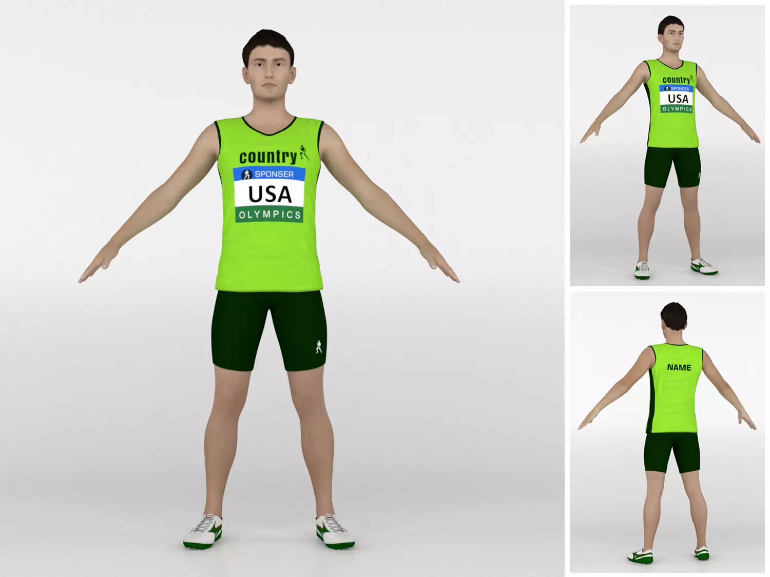 Athlete Runner 05 3D model_0
