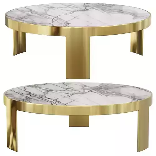 INFINITY ROUND METAL COFFEE TABLE by Girogiocollection