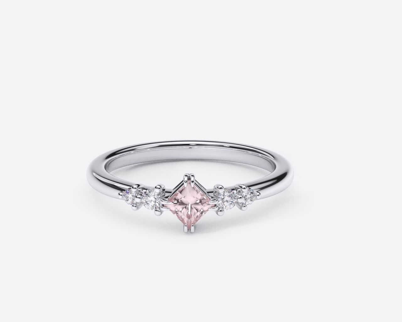 ZDR0198 engagement ring gold with diamonds 3D print model_2