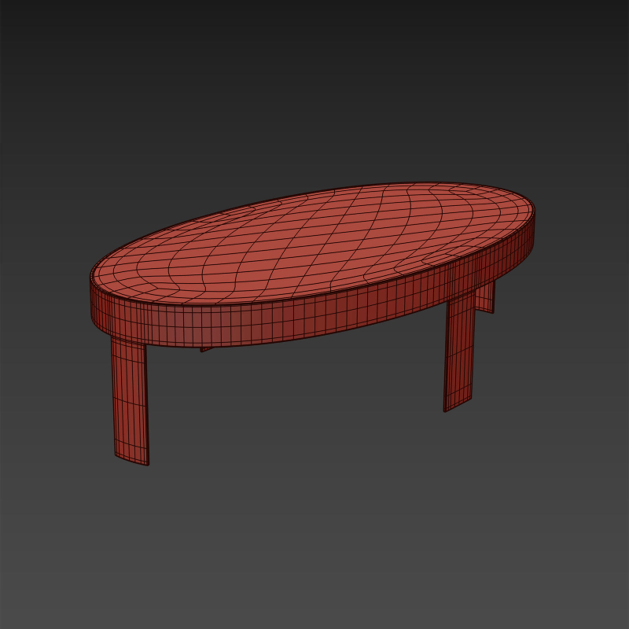 INFINITY OVAL METAL COFFEE TABLE by Girogiocollection 3D model_5