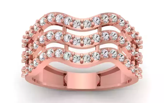 Solitaire Wedding Engagement WoMen Ring 3D print model
