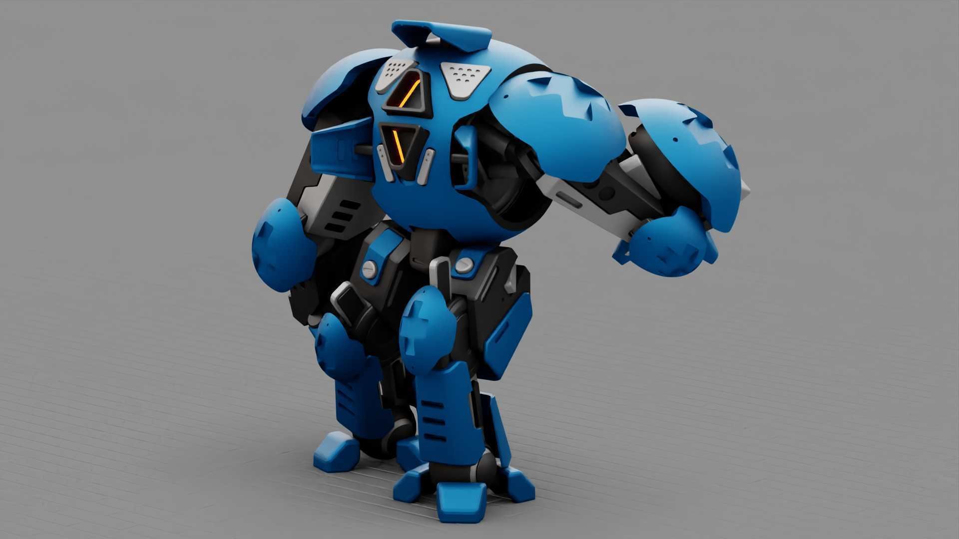 BATTLE DROID OKEANOS RIGGED 3D model_12