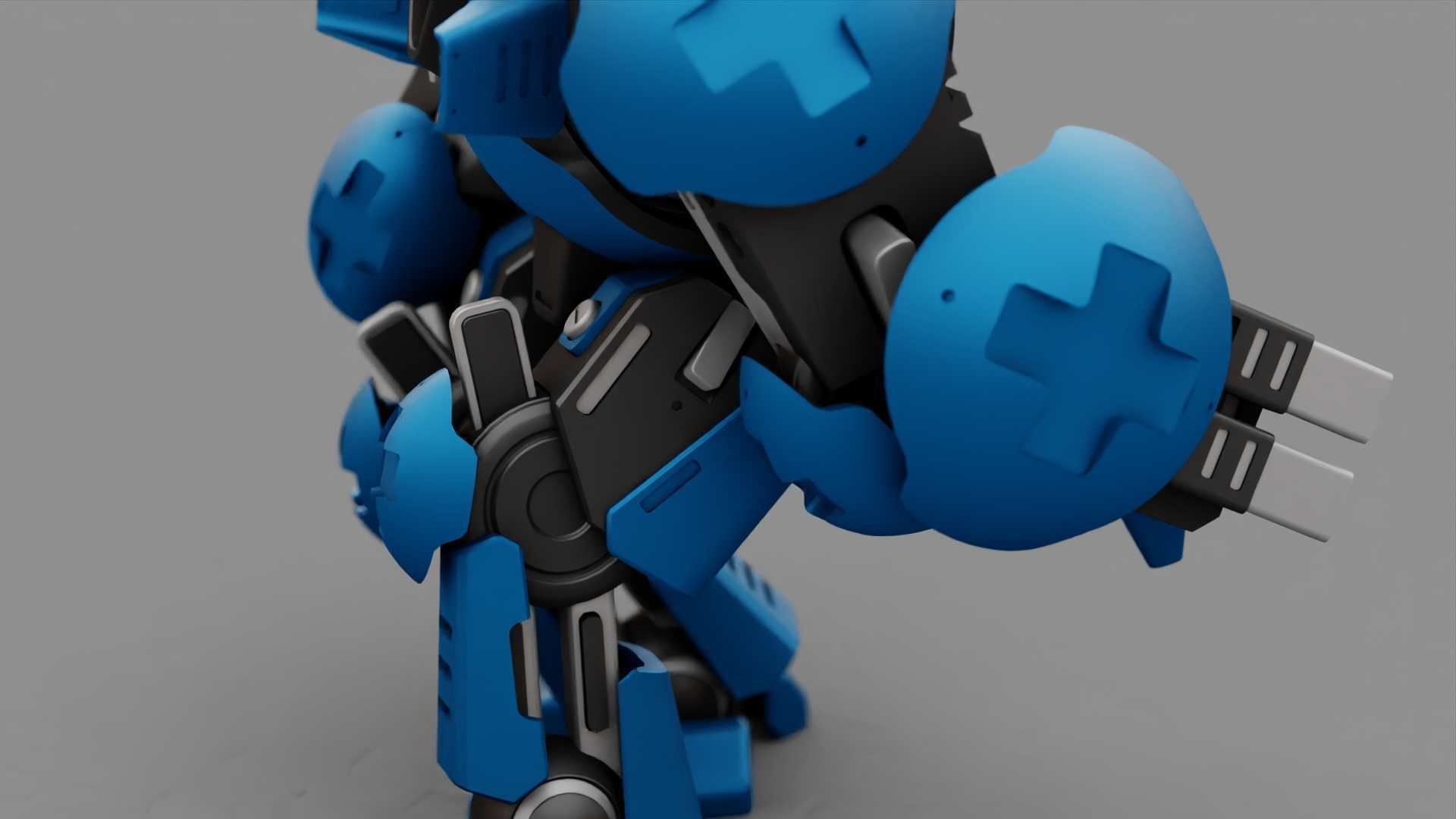 BATTLE DROID OKEANOS RIGGED 3D model_33