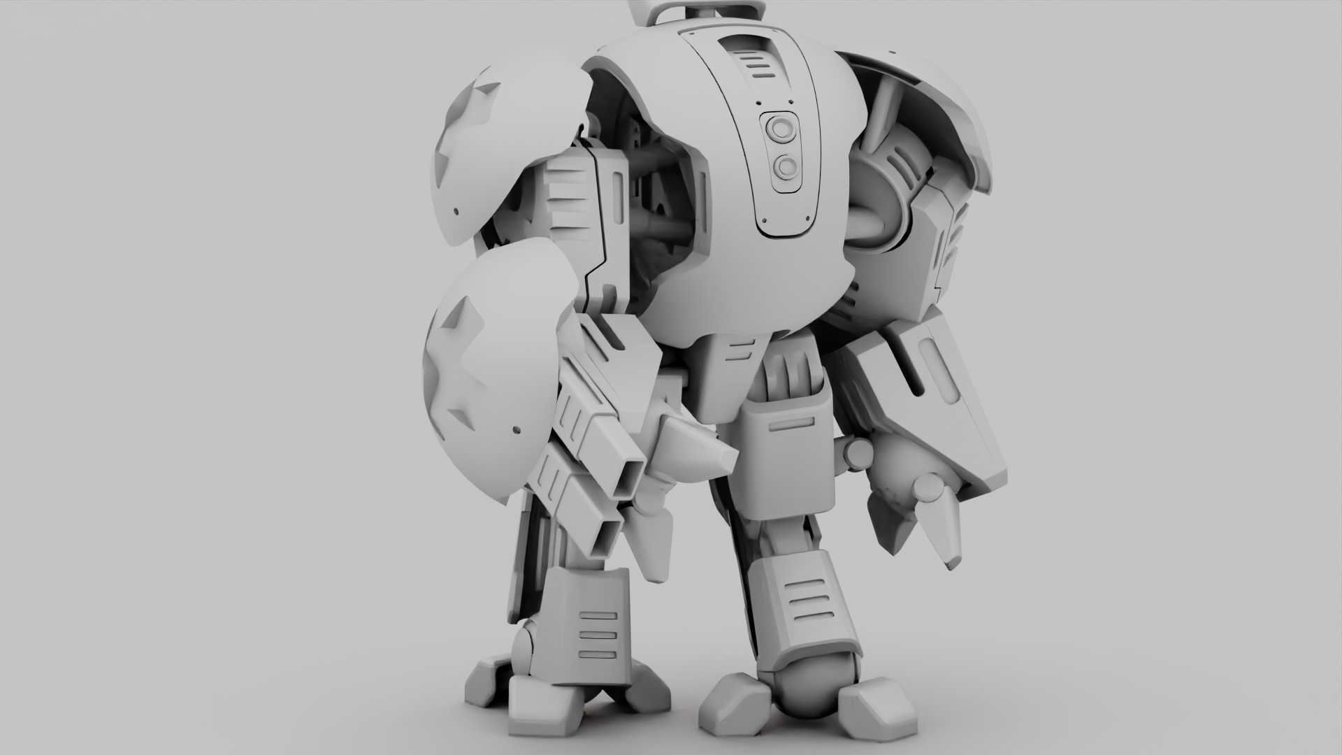 BATTLE DROID OKEANOS RIGGED 3D model_42