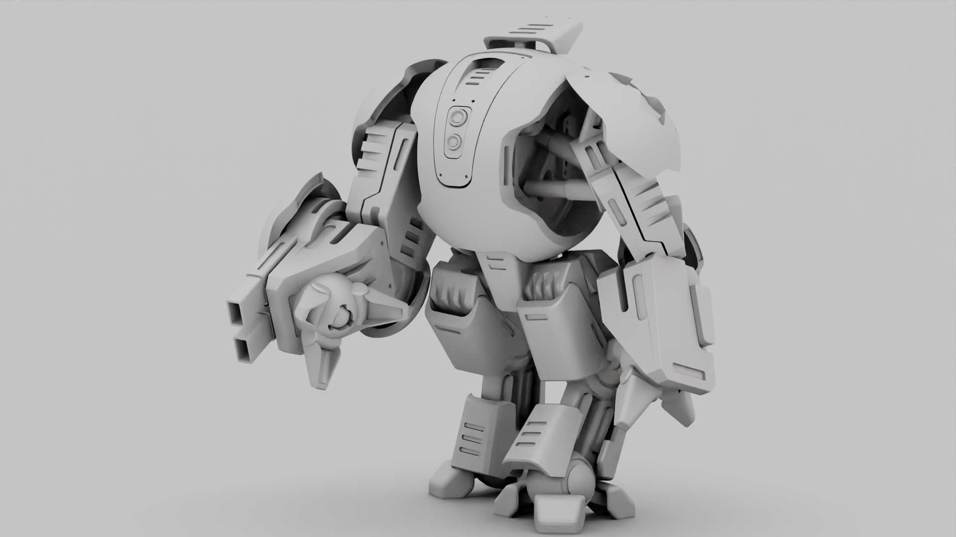 BATTLE DROID OKEANOS RIGGED 3D model_38