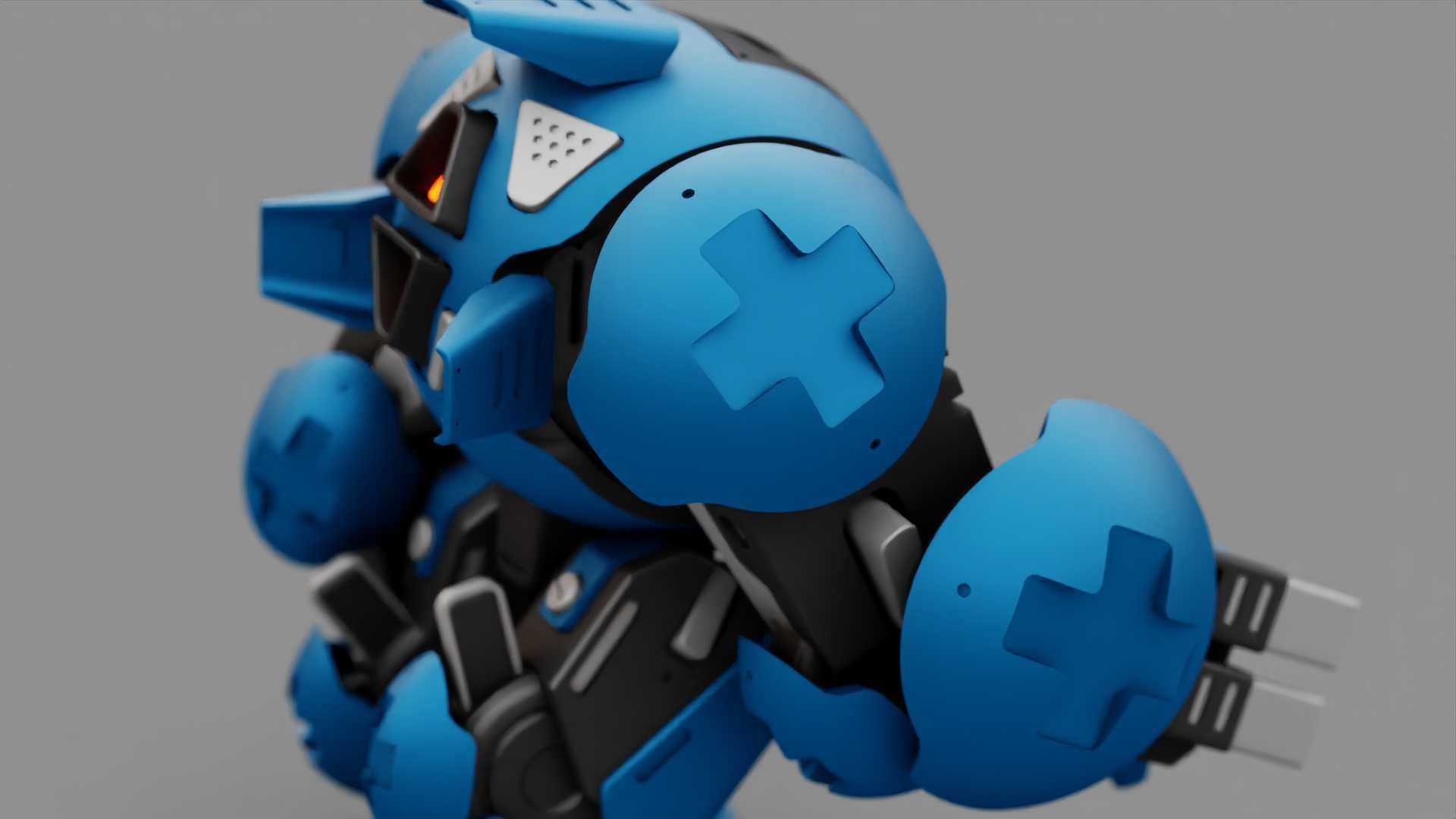 BATTLE DROID OKEANOS RIGGED 3D model_32