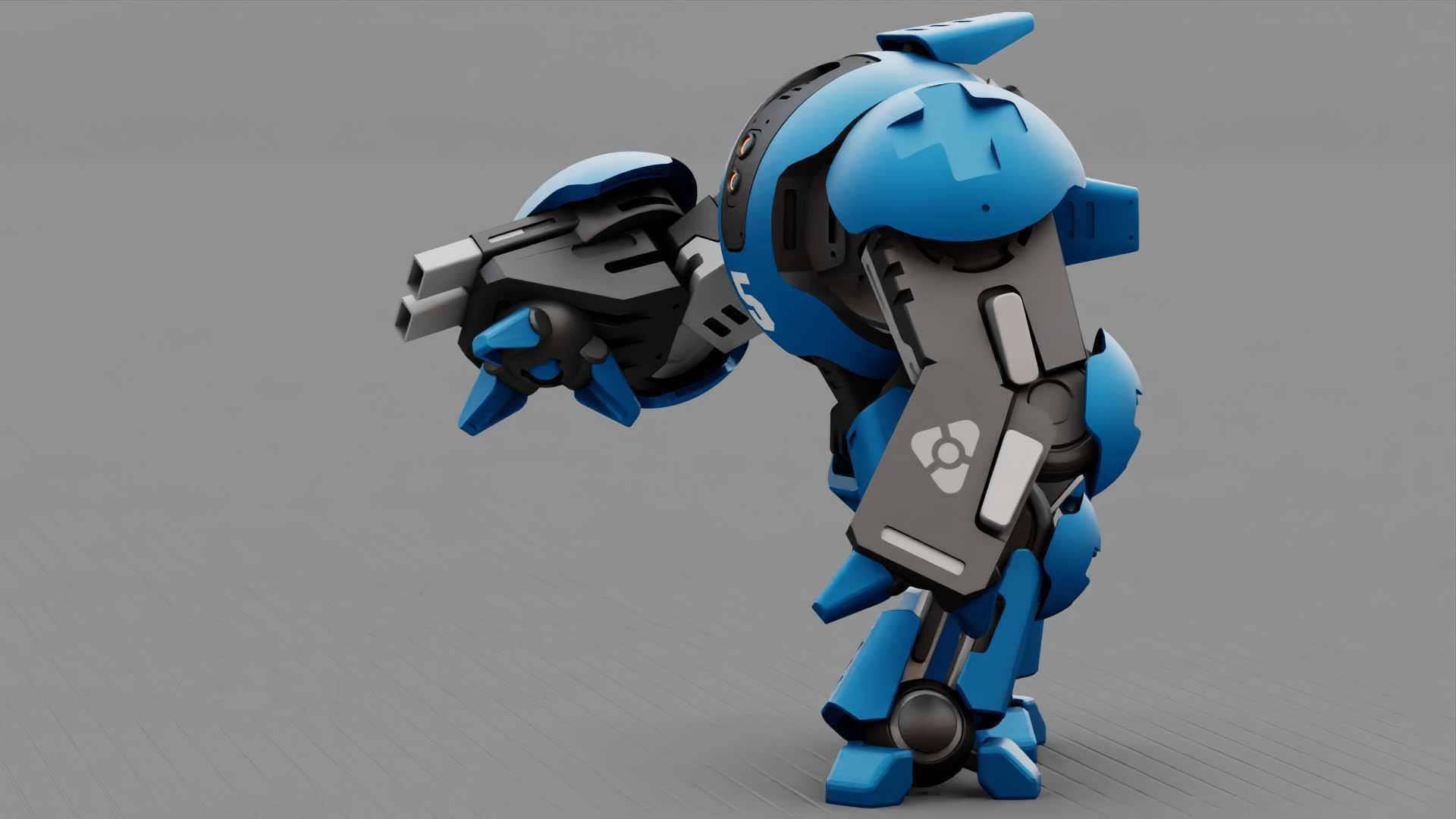 BATTLE DROID OKEANOS RIGGED 3D model_3