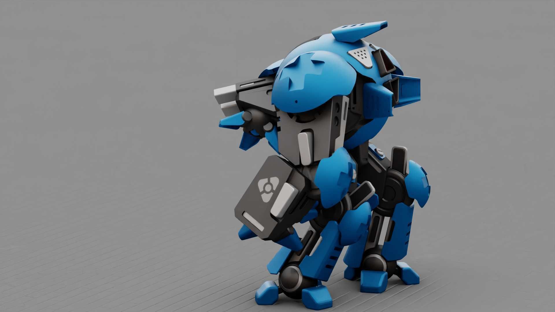 BATTLE DROID OKEANOS RIGGED 3D model_5