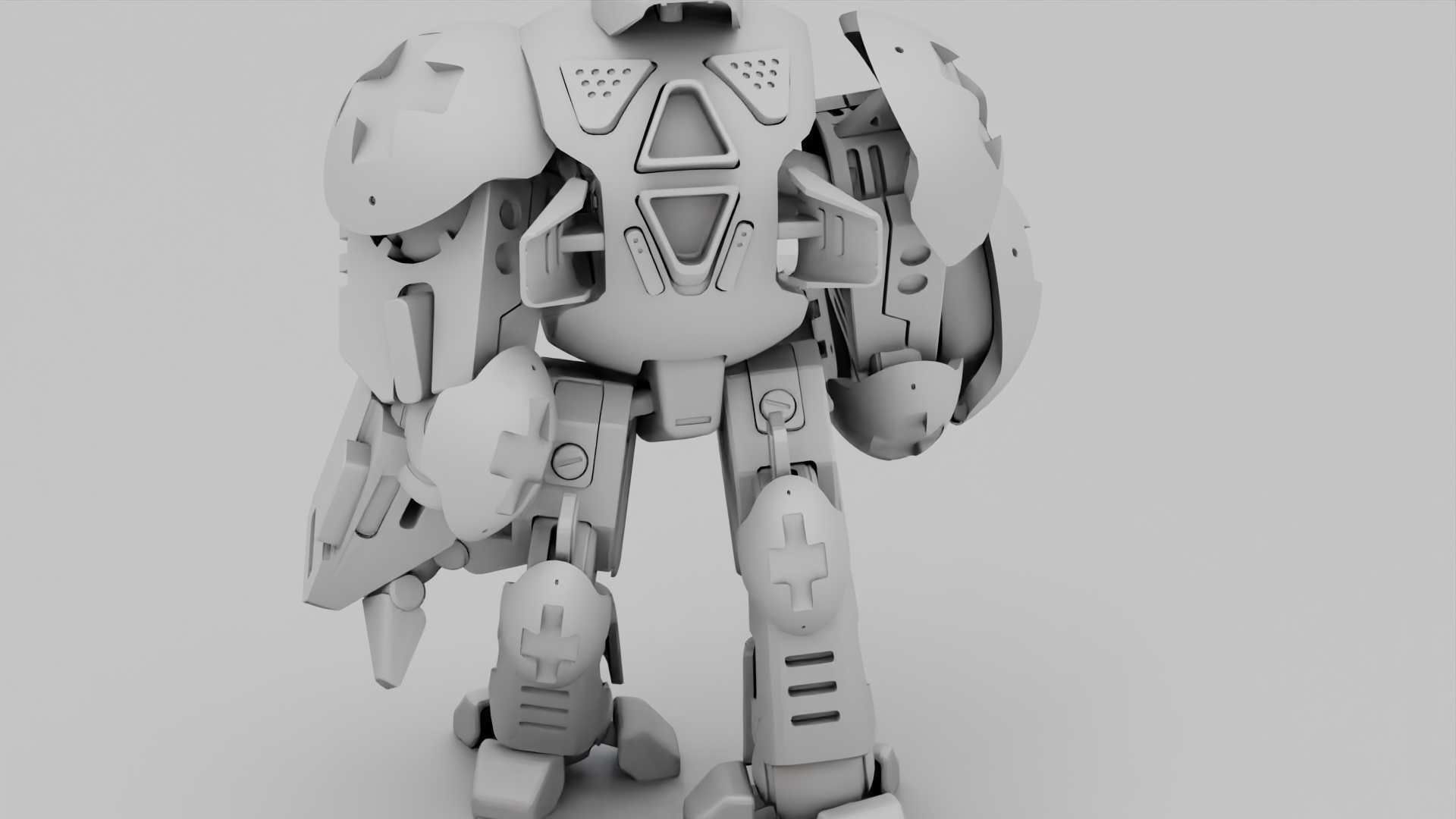 BATTLE DROID OKEANOS RIGGED 3D model_40