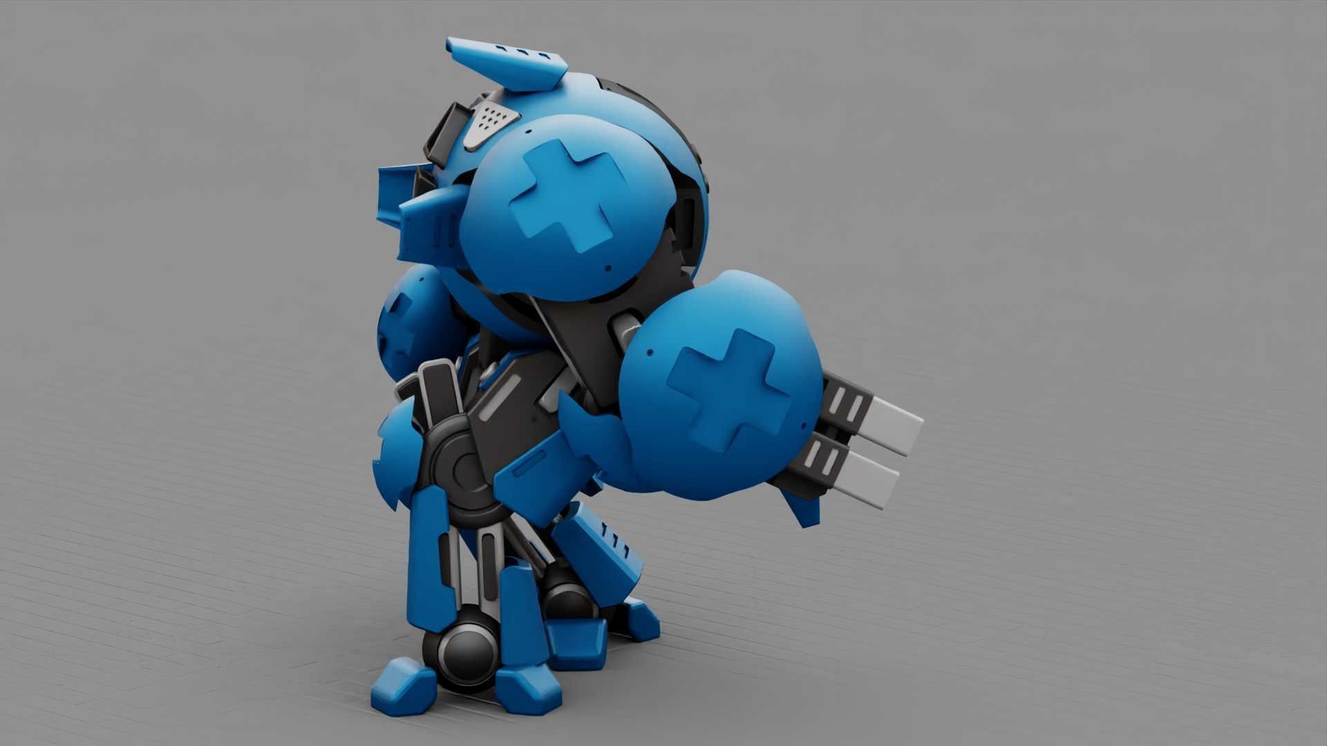 BATTLE DROID OKEANOS RIGGED 3D model_26