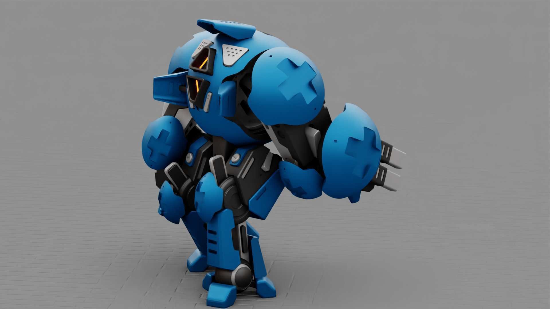 BATTLE DROID OKEANOS RIGGED 3D model_25