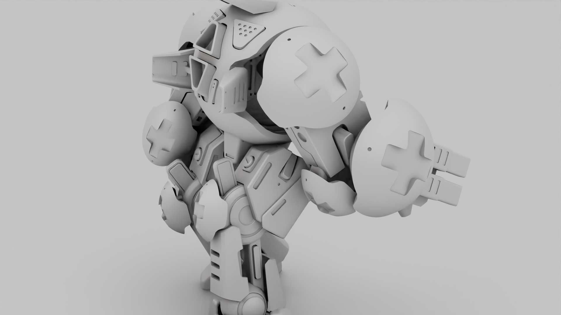 BATTLE DROID OKEANOS RIGGED 3D model_41