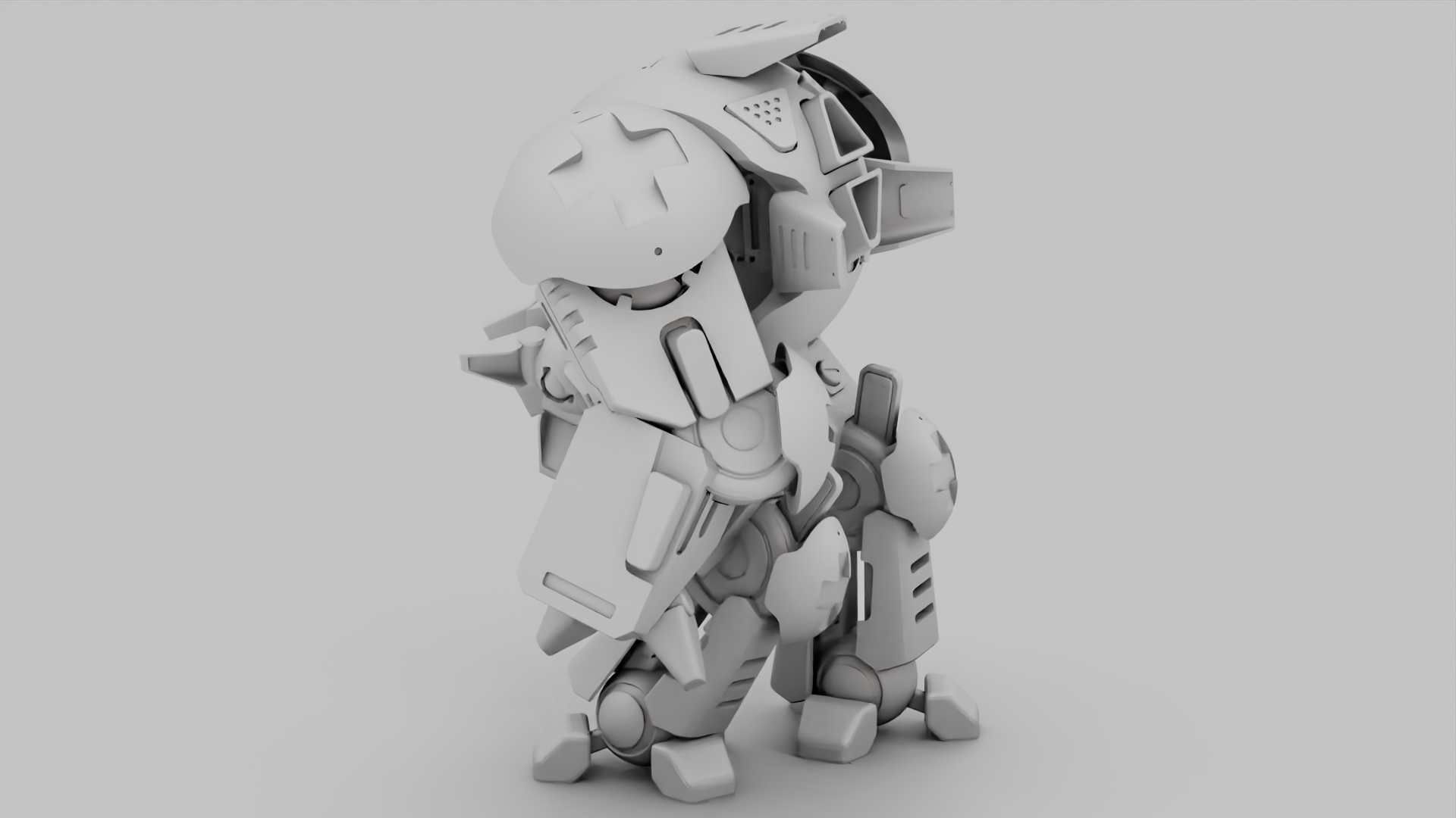 BATTLE DROID OKEANOS RIGGED 3D model_39