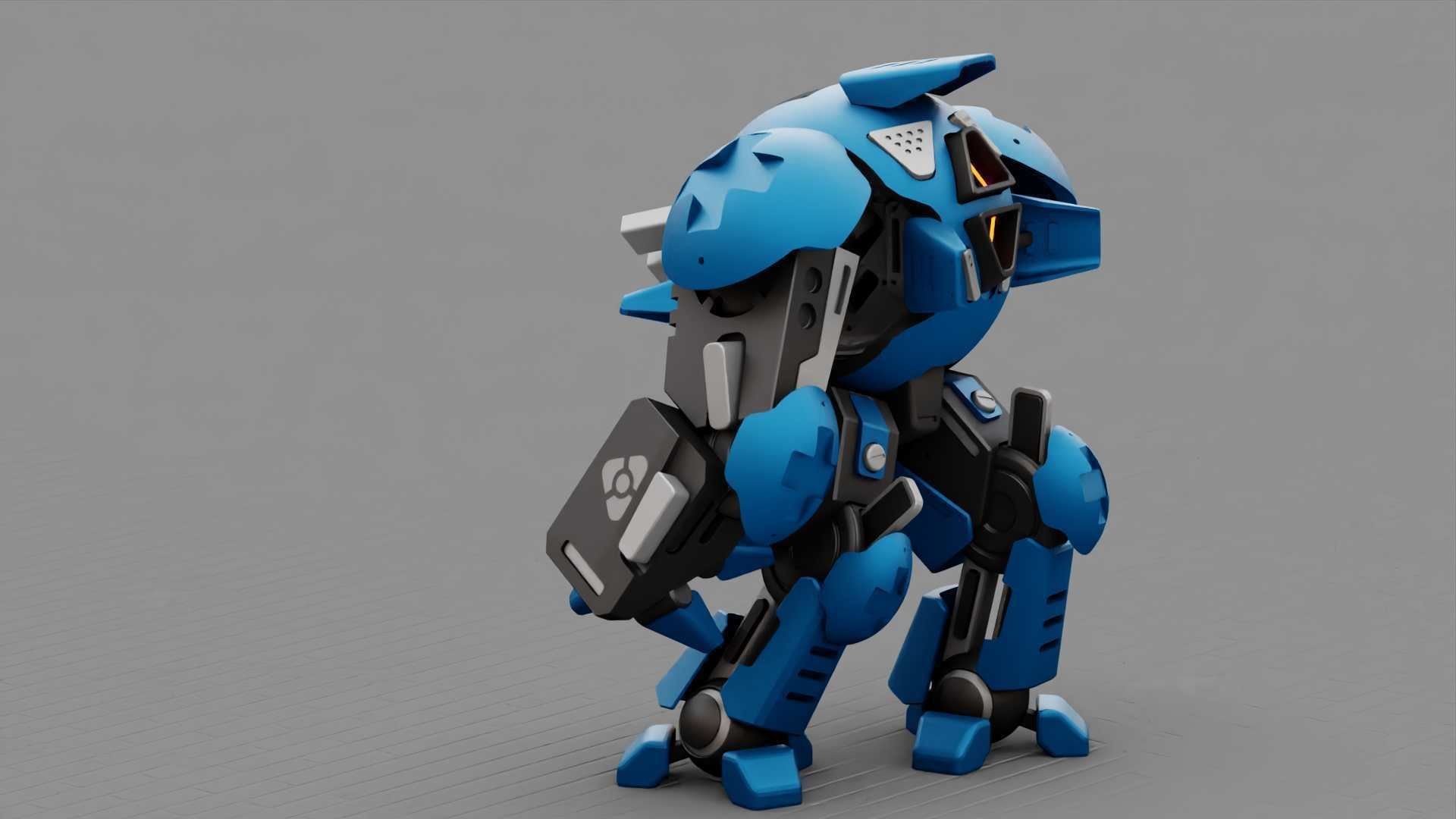 BATTLE DROID OKEANOS RIGGED 3D model_6