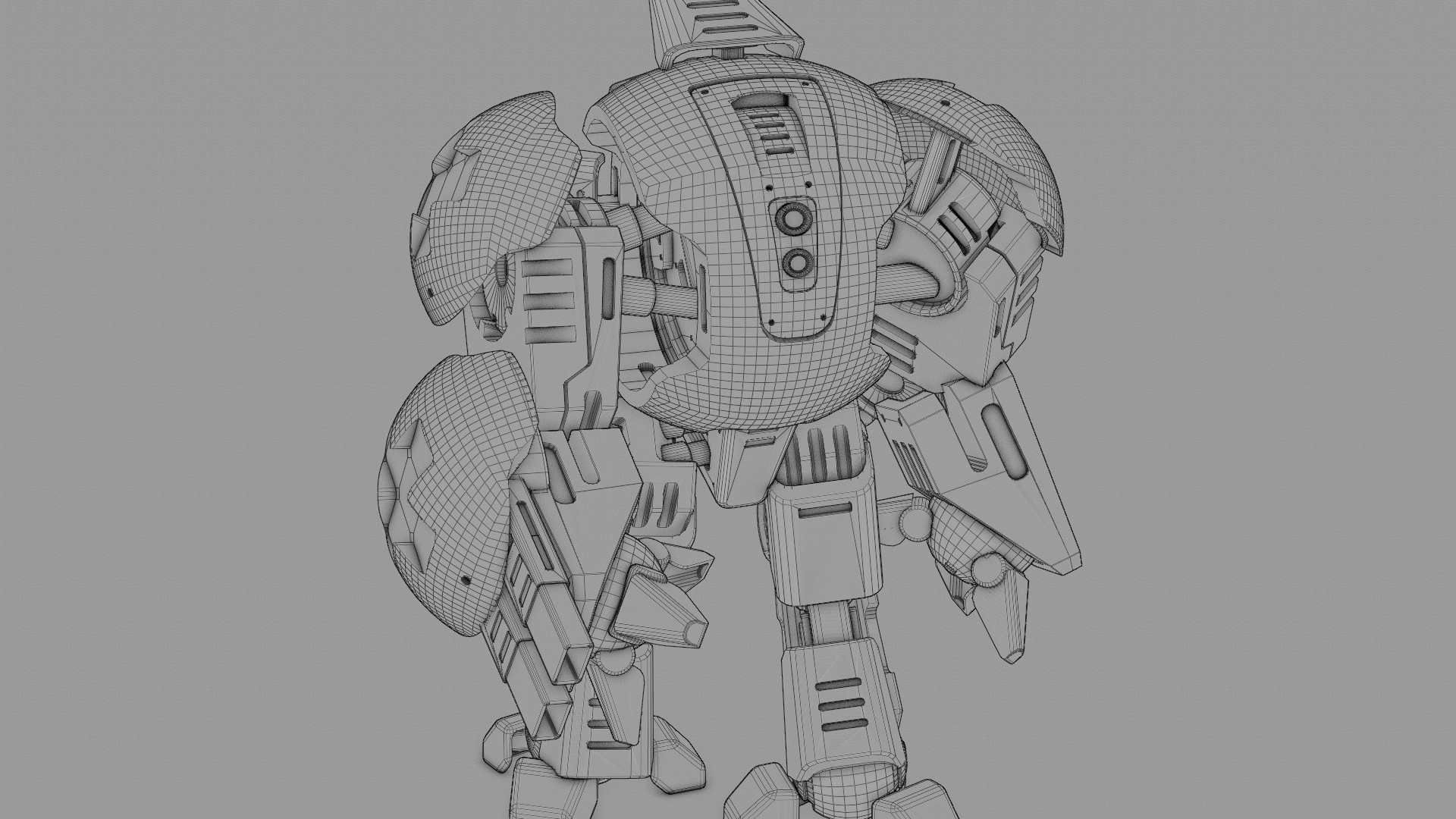 BATTLE DROID OKEANOS RIGGED 3D model_48