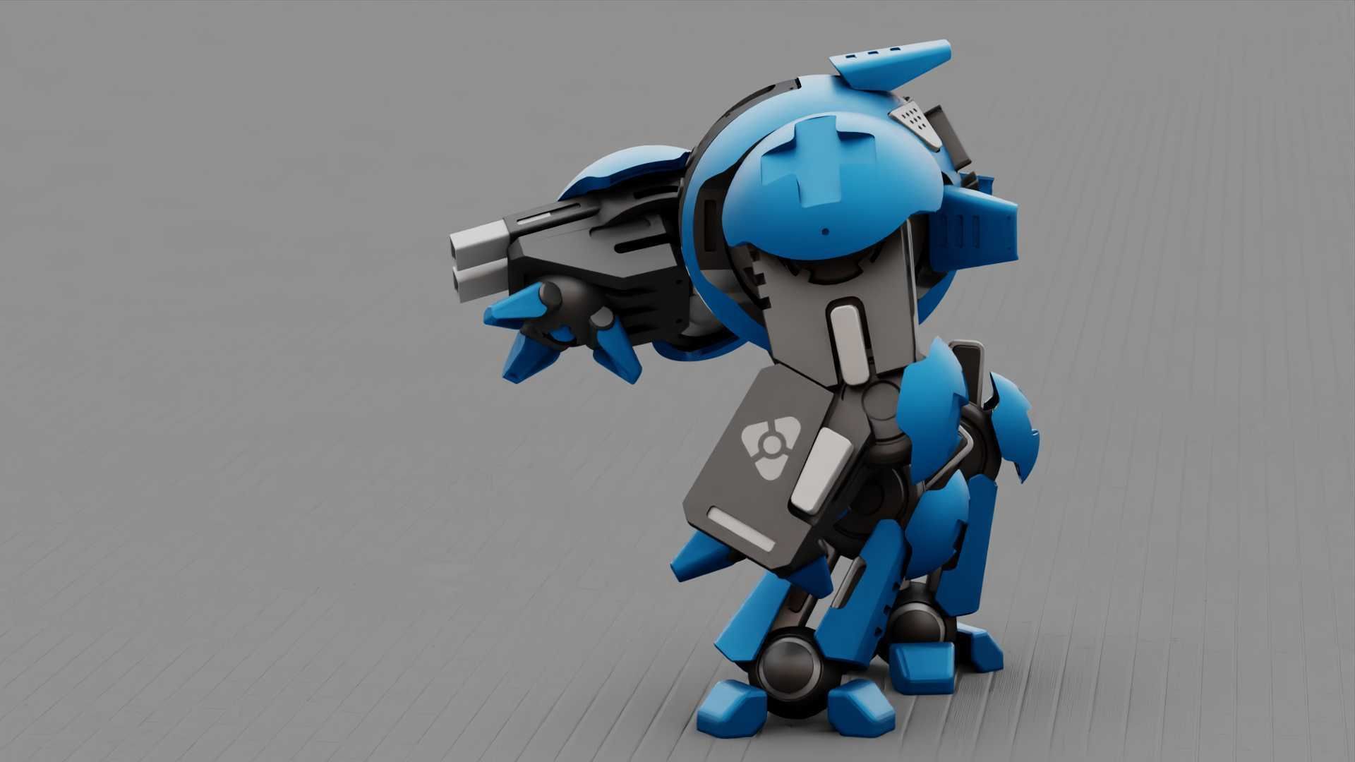 BATTLE DROID OKEANOS RIGGED 3D model_4