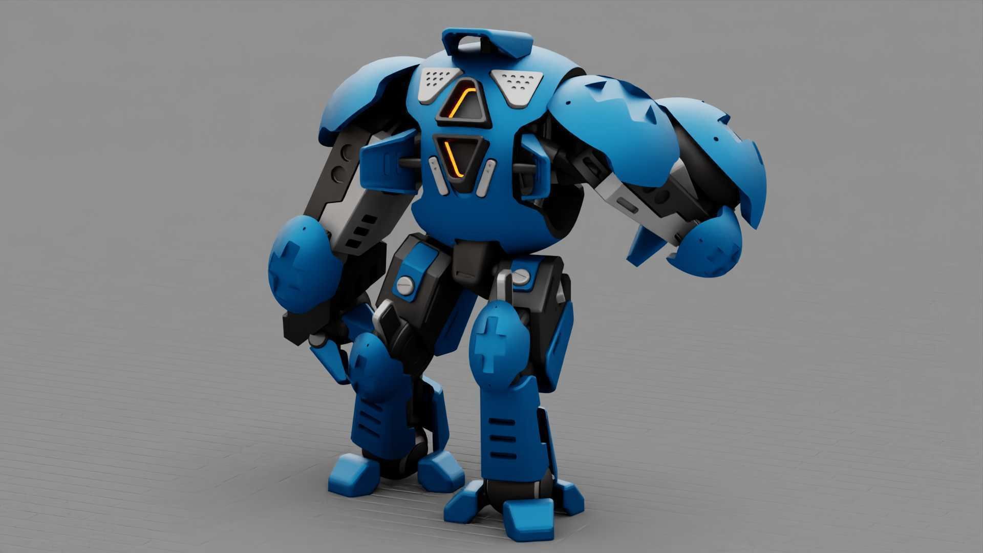 BATTLE DROID OKEANOS RIGGED 3D model_11