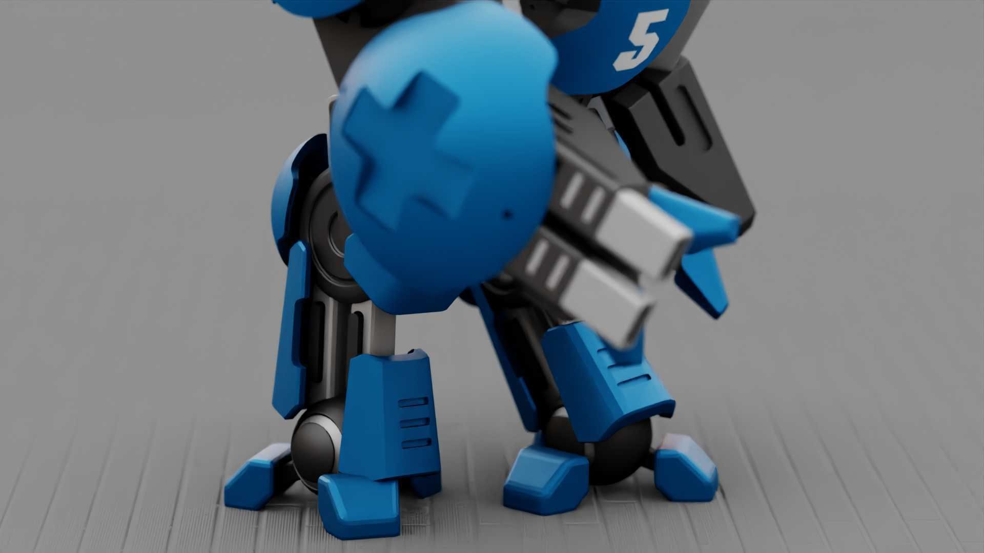 BATTLE DROID OKEANOS RIGGED 3D model_35