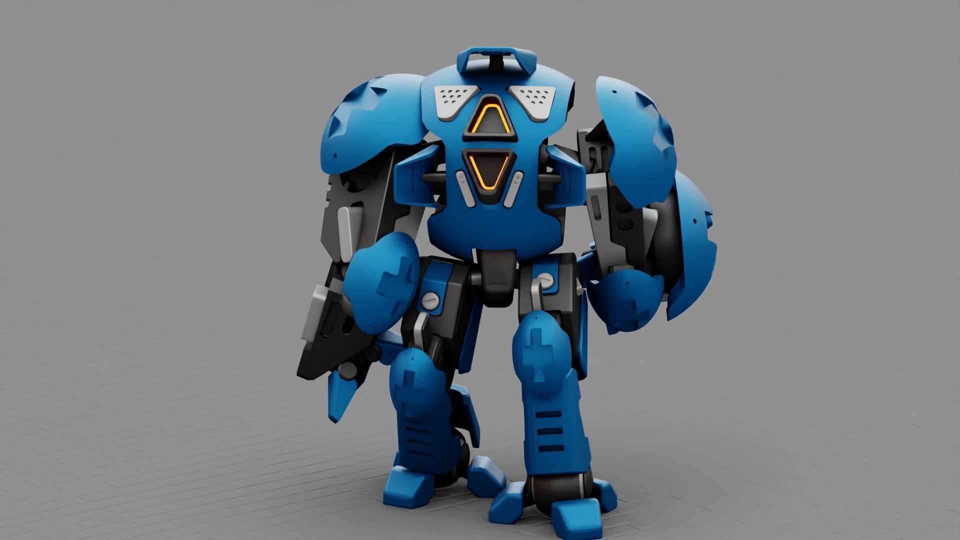 BATTLE DROID OKEANOS RIGGED 3D model_24