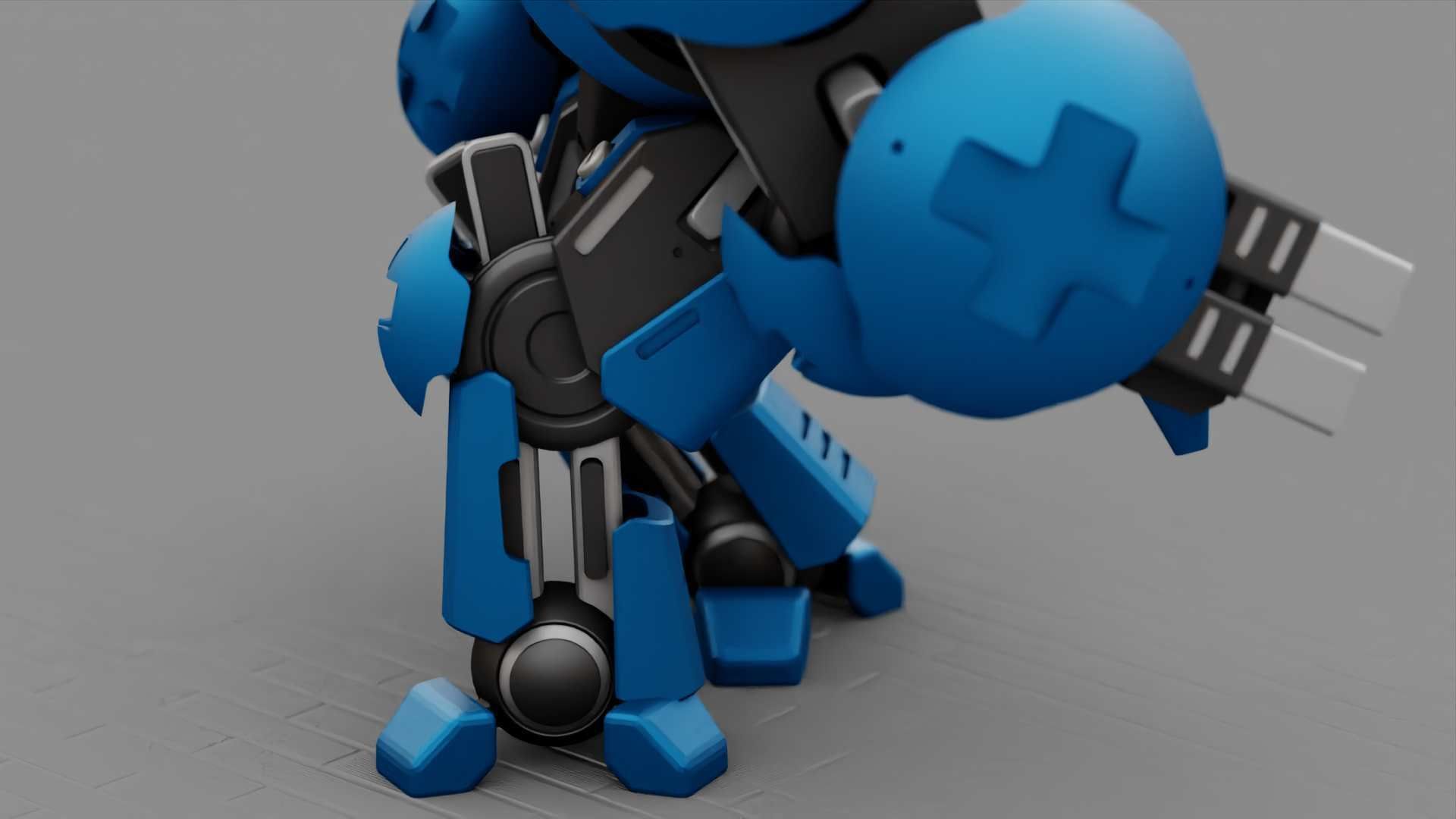 BATTLE DROID OKEANOS RIGGED 3D model_34