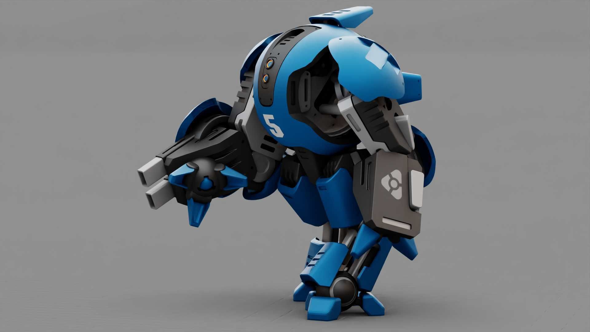 BATTLE DROID OKEANOS RIGGED 3D model_22