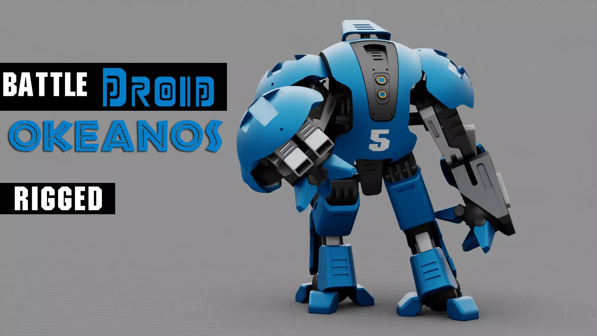 BATTLE DROID OKEANOS RIGGED 3D model_0