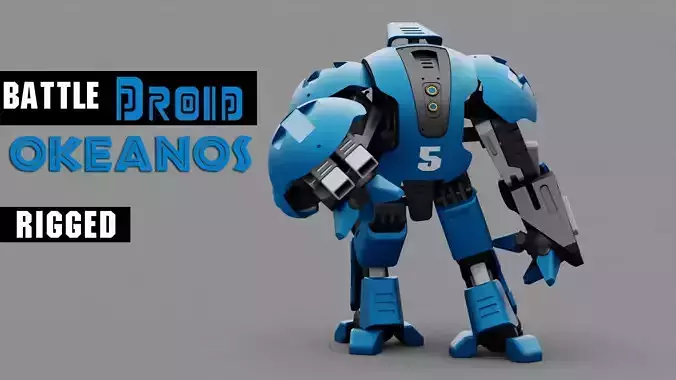 BATTLE DROID OKEANOS  RIGGED