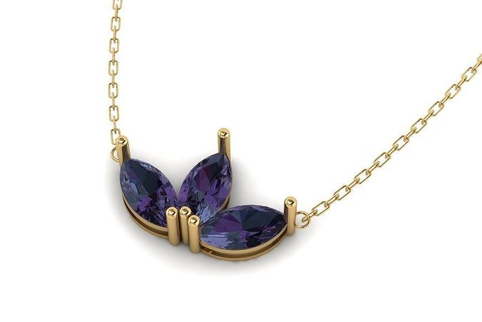 Marquise Pendant P 057 3D print model