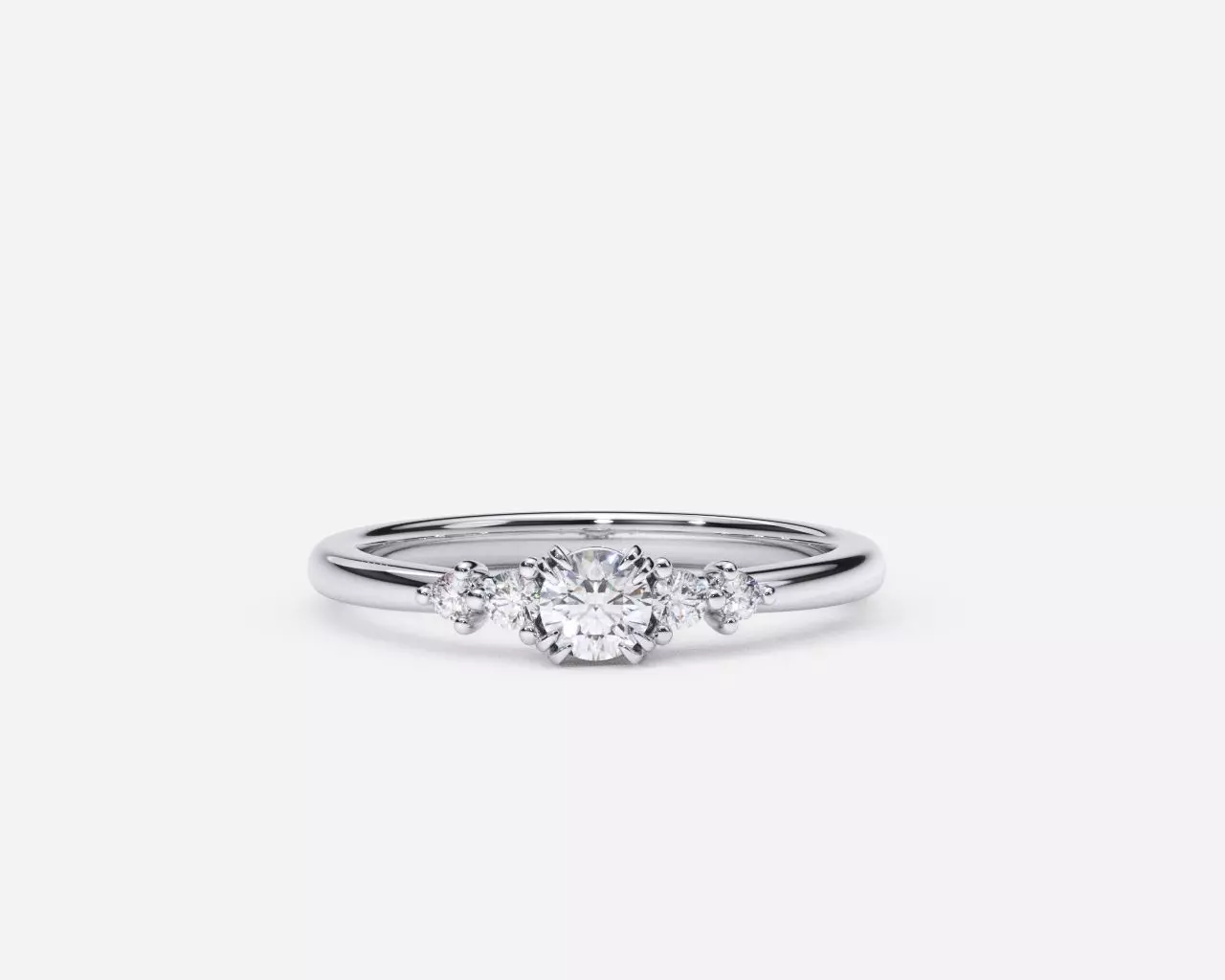 zdr0199 diamond engagement ring gold 3D print model_0