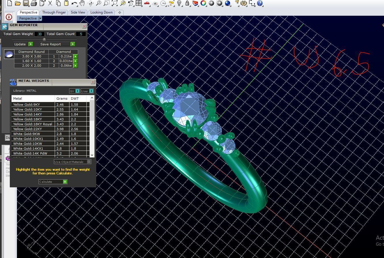 zdr0199 diamond engagement ring gold 3D print model_6